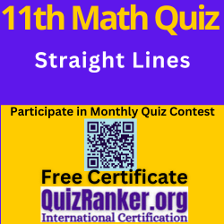 11th Math Straight Lines Chapter MCQ Quiz