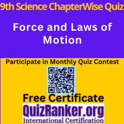 9th Force and Laws of Motion MCQ