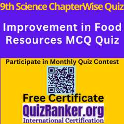 9th Improvement in Food Resources MCQ