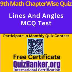 Class 9 Maths Lines and Angles MCQ